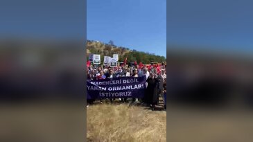 Bursa'da maden çalışmalarına tepki! Mahalleli alana indi