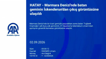 Marmara'da batan geminin limandan ayrıldığı anlar ortaya çıktı!