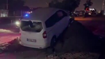 Bursa'da yoldan çıkan otomobilin durduğu yer şaşkına çevirdi!
