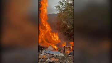 Bursa'da çöplükte çıkan yangın panik yarattı!