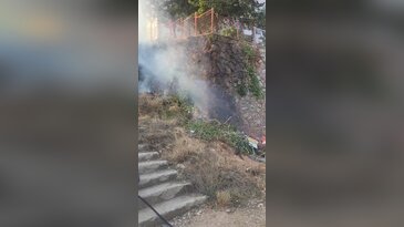 Bursa'da TOKİ konutları yanında korkutan yangın!