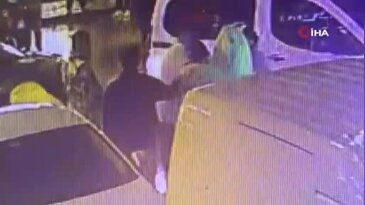 Bursa'da polise kafa attı! O anlar güvenlik kamerasına yansıdı...