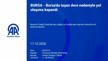 Bursa'da dere taştı! İnegöl'de yol ulaşıma kapandı