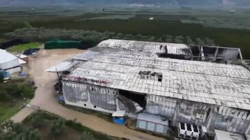 Bursa'da soğuk hava deposundaki yangının bilançosu gün ağarınca ortaya çıktı! Havadan görüntülendi