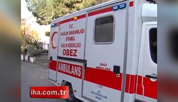 Obez hastası 'itfaiye' ile hastaneye kaldırıldı