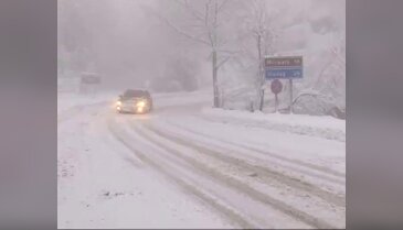 Uludağ Yolu'nda beyaz çile