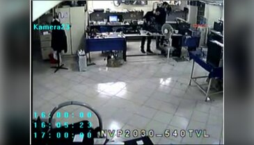 Deprem anı güvenlik kamerasında