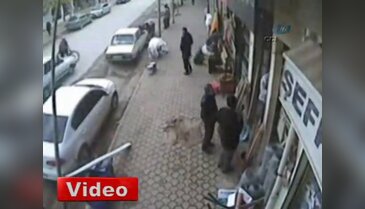 Kaza anı güvenlik kamerasında