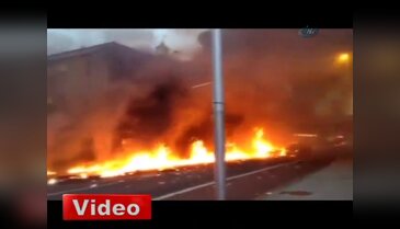 Helikopter 'vince' çarptı!