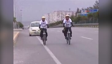 Baba-oğul 12 günde 620 kilometre pedal çevirdi