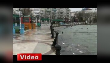 Silivri'de şiddetli lodos