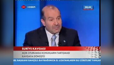 Canlı yayında Esad kavgası