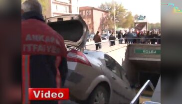 Metro girişini otopark sanınca...