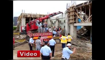 Fabrika inşaatında göçük: 2 ölü, 1 yaralı