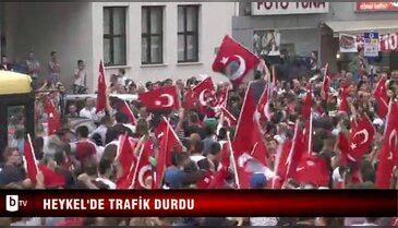 Heykel'de trafik durdu -2