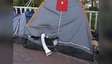 Eylem çadırına klima