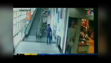Markette inanılmaz kaza!