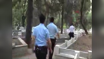 Mezarlıkta cenin bulundu