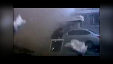 Doğalgaz patlaması böyle görüntülendi