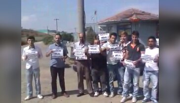 Üç aydır maaşlarnı alamayan işçiler eylem yaptı