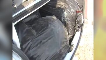 Kaza yapan otomobilden esrar çıktı