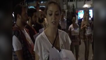 Çanakkale'de hamile kadın eylemi
