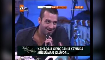 Türk televizyonlarında bir ilk! Canlı yayında Müslüman oldu