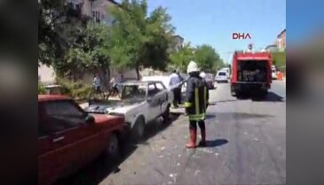LPG'li otomobilde yangın