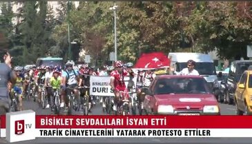 Bursa’da bisiklet tutkunlarının trafik isyanı