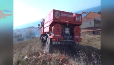 Orman yangınında büyük panik
