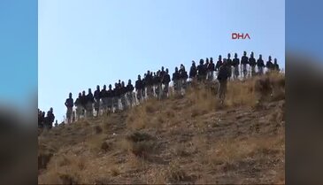 Hakkari'de karakol protestosu