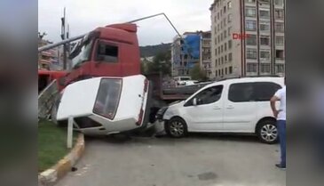 Bu kazada yaralanan bile olmadı