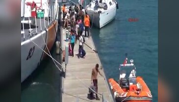 Tekneyle firar eden kaçak göçmenler yakalandı