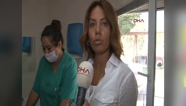 Ayağı kırılan ördeğe fizik tedavi