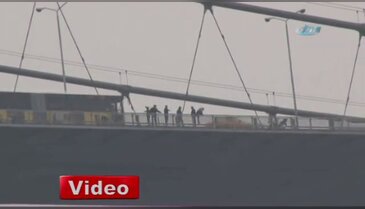 Boğaz köprüsünde intihar girişimi!