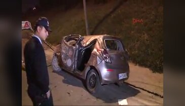 Kontrolden çıkan otomobil takla attı: 5 yaralı