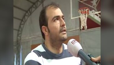 Engelli basketbolcuya saha çizilir eylemi