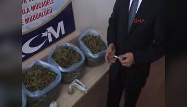 Denizli'de pansiyona esrar operasyonu