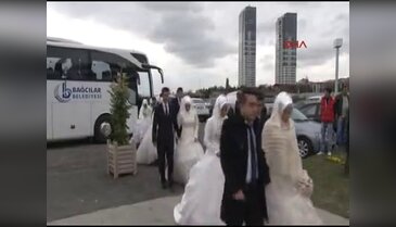 Marmaray'da 48 gelin ve damat