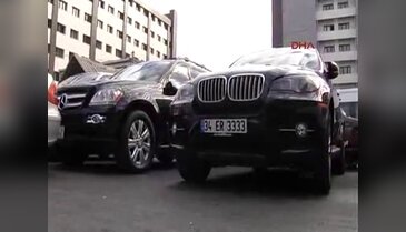 Emniyetin bahçesi lüks araç galerisine döndü