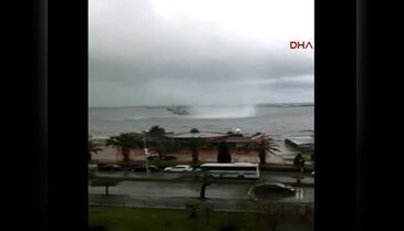 Zonguldak'ta oluşan hortum kamerada