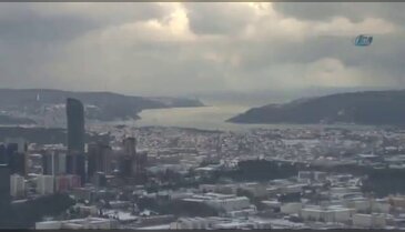 Kuş bakışı beyaz İstanbul