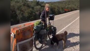 Köpeğiyle dünya turuna çıktı