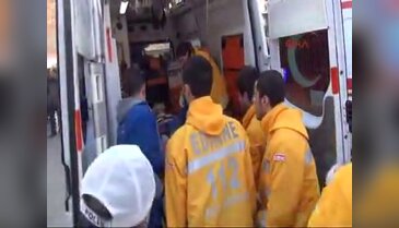 Freni patlayan kamyonet devrildi: 1 yaralı