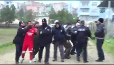 Maçtaki kavga kamerada