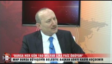 "Bursa her gün 160 milyar lira faiz ödüyor" (Kadir KOÇDEMİR)