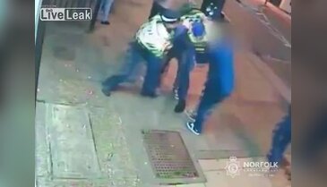 Polis memurunun bacağı kırıldı