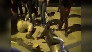 Motosiklet sürücüsünün ayağı koptu