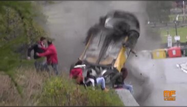 Ralli koşusunda korkunç kaza