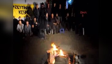 Soma'da gece nöbeti